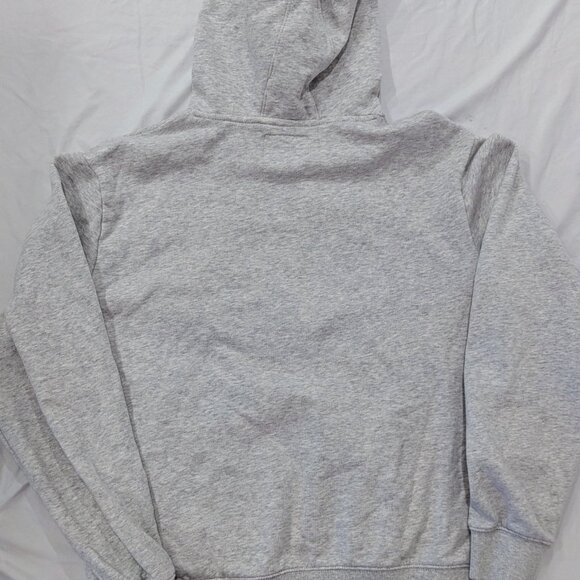 GUESS Unisex Gray Hoodie Size L New 3D Transparent Logo Pullover Cotton Classic - Picture 5 of 5